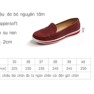 giày bệt da bò trơn
