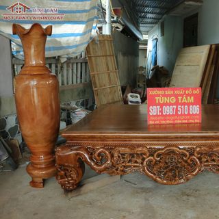 Sập Gụ Ngũ Phúc Tùng Lộc