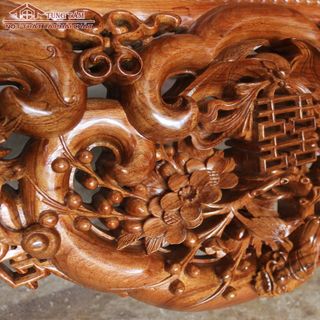 Sập Gụ Ngũ Phúc Tùng Lộc
