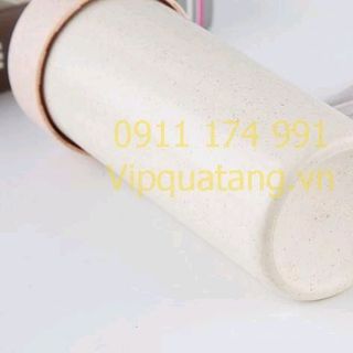 bình nước xơ lúa mạch in logo