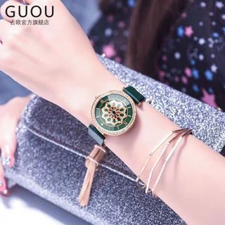 Đồng hồ nữ GUOU 6021 mặt xoay
