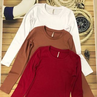 Áo cotton co giản 4 chiều bozip Tay dài chít ly đô chữ thập