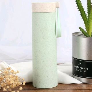 bình đựng nước thủy tinh vỏ xơ lúa mỳ cách nhiệt