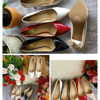 Giày bít si bóng nano cổ tim gót bọc đồng cực sang