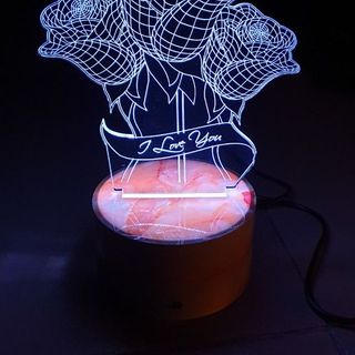 Đèn led 3D Hoa Hồng giá sỉ