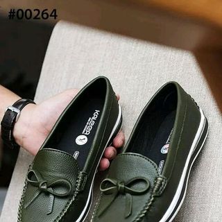 giày bệt có nơ da bò