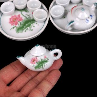 Bộ ấm trà gốm sứ mini tí hon trang trí