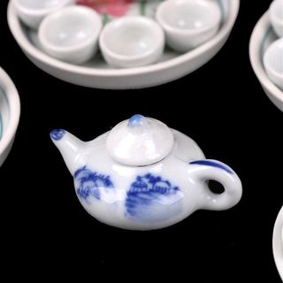 Bộ ấm trà gốm sứ mini tí hon trang trí