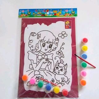 Bộ 2 tranh tô màu kích thước 19cm x26cm 1 cây cọ 6 màu nước
Giá sỉ 7k 1 bộ