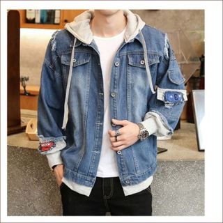 Áo khoác jea unisex đính mũ nỉ CHI01