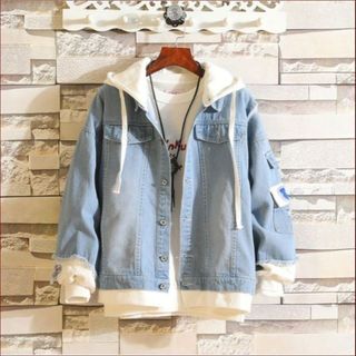 Áo khoác jea unisex đính mũ nỉ CHI01