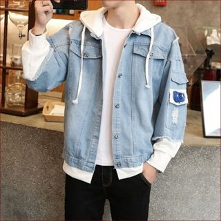 Áo khoác jea unisex đính mũ nỉ CHI01