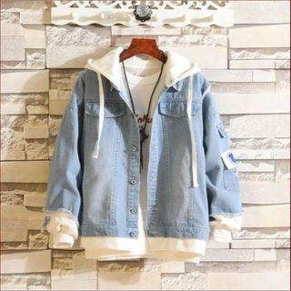 Áo khoác jea unisex đính mũ nỉ CHI01