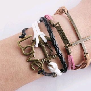 Vòng tay da vòng nhiều tầng