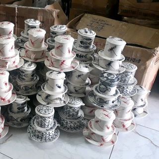 phin cafe sứ họa tiếc gốm bát tràng hà nội cao cấp khử chì CF04
