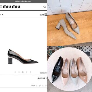 Giày Bít gót trụ 6p gót viền đá phale sáng bóng
Chất liệu si bóng nano