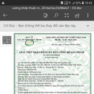 Cao xương khớp thuần mộc thanh mộc hương