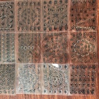 Set Sticker dán móng 30 tấm/ set mầu đen