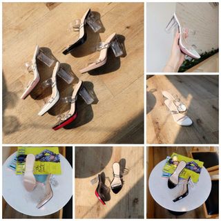 Giày Sandal đúp 8p gót trong quai trong thời trang
