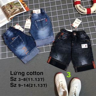 Chào lô jean lửng bé trai lật lai chất jean cotton mềm mịn mát Wat 3 màu như hình Hàng bao đẹp Size 3-8 r6 giá 8x Size 9-14 r6 giá 9xbn ib