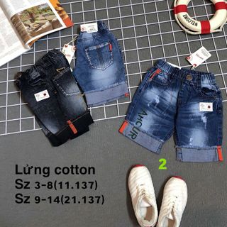 Chào lô jean lửng bé trai lật lai chất jean cotton mềm mịn mát Wat 3 màu như hình Hàng bao đẹp Size 3-8 r6 giá 8x Size 9-14 r6 giá 9xbn ib giá sỉ