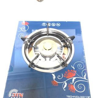 BẾP GAS ĐƠN MẶT KÍNH 5LY KHUNG INOX