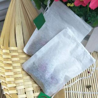 Set 100 túi lọc trà thảo mộc 55 x 7 có dây rút bằng vải không dệt siêu tiện lợi