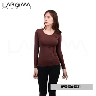 Áo giữ nhiệt nữ Laroma cổ tròn Giữ ấm - Siêu đàn hồi - Khử mùi - co dãn