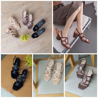 Giày sandal gót trụ 5p