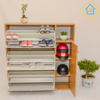 Tủ giày có ngăn đựng mũ bảo hiểm