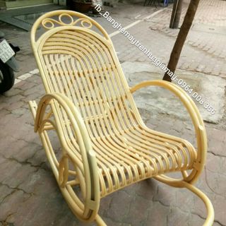 Ghế bập bênh mây tre ghế mây bập bênh thư giãn cho người lớn tuổi