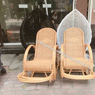 Ghế bập bênh mây tre ghế mây bập bênh thư giãn cho người lớn tuổi