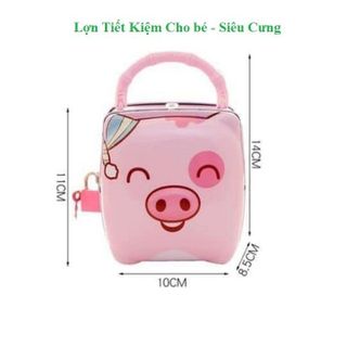 Lợn Tiết Kiệm Cho Bé-mẫu mới siêu tiện dụng - lợn tiết kiệm có khóa