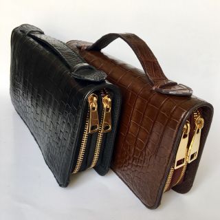 Ví Cá Sấu 2 khuôn kéo