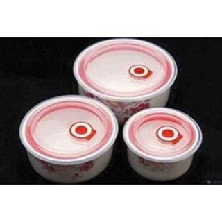 BỘ 3 TÔ SỨ CÓ NẮP ĐẬY HÚT CHÂN KHÔNG CAO CẤP - CHẤT LIỆU SỨ