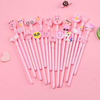 Set 20 bút bi nước nhiều màu nhiều mẫu kèm túi đựng