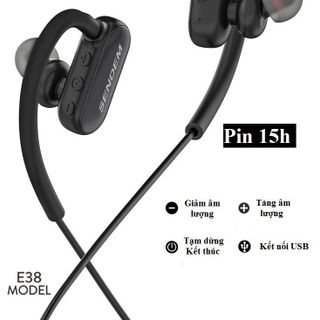 PIN 15 TIẾNG Tai Nghe thể thao kim loại Bluetooth SENDEM E38 - chống nước - pin trâu - Hàng cao cấp giá sỉ