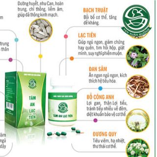Viên Uống Tâm An Lạc Tiên Ngăn Ngừa Mất Ngủ Giúp Ngủ Ngon Sâu Giấc Lọ 60 Viên