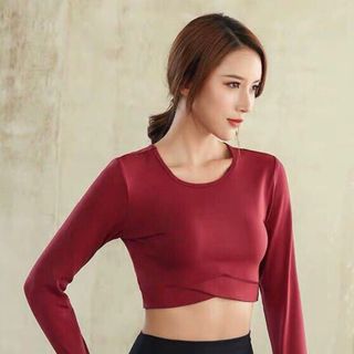 Croptop dài tay thể thao nữ