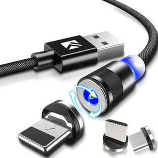 cáp sạc điện thoại hít từ tính 3 đầu siêu bền