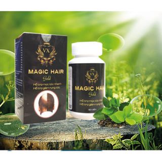 Viên Uống Magic hair gold giúp mọc tóc nhanh chống hói đầu tóc bạc sớm Lọ 60 Viên