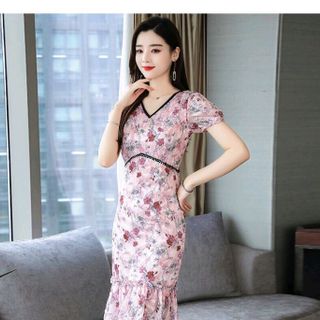 ĐẦM BODY VOAN HOA ĐUÔI CÁ TRẺ TRUNG