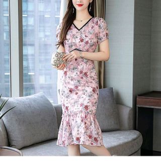 ĐẦM BODY VOAN HOA ĐUÔI CÁ TRẺ TRUNG