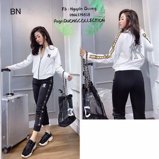 đồ bộ thể thao nữ mùa hè đẹp hàn quốc giá rẻ kéo khóa NY BN 801166 Kèm Ảnh Thật