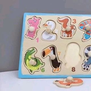 Set 6 món đồ chơi gỗ an toàn phát triển trí tuệ trẻ