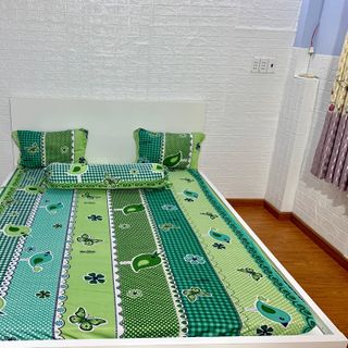Drap thun hàn quốc họa tiết chim oanh