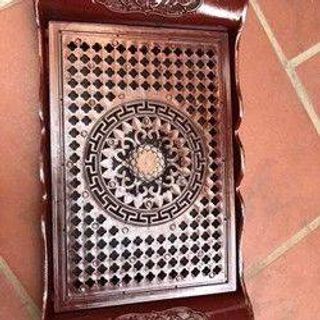 Khay trà nhựa giả gỗ