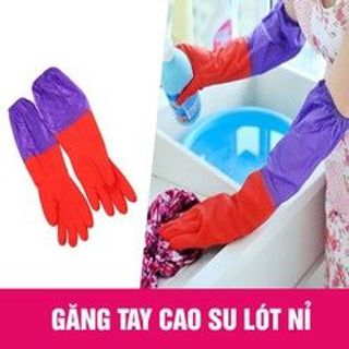 Găng tay cao su lót nỉ giá sỉ