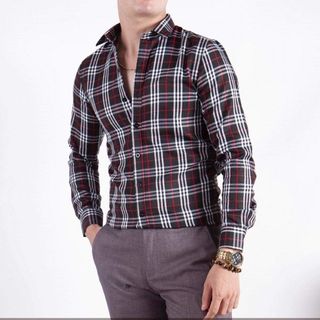 SƠ MI DÀI TAY KẺ CHO NAM