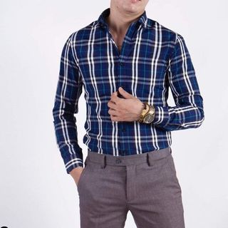 SƠ MI DÀI TAY KẺ CHO NAM
